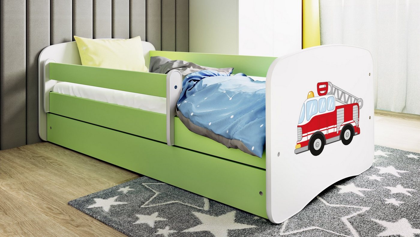 Bjird Kinderbett Babydream 180x80 cm 160x80 cm 140x70 cm (optional mit Matratze, mit Schublade Rausfallschutz und Lattenrost), verschieden Farben und Varianten für Mädchen und Jungen von Bjird