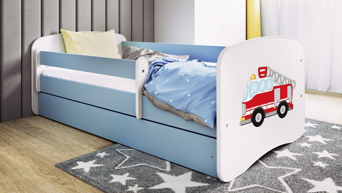 Bjird Kinderbett Babydream 180x80 cm 160x80 cm 140x70 cm (optional mit Matratze, mit Schublade Rausfallschutz und Lattenrost), verschieden Farben und Varianten für Mädchen und Jungen von Bjird