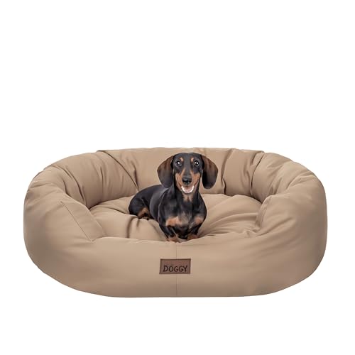Bjird Oval Hundebett Grosse Hunde Wasserdicht - Hundedecke Sofa, Hundebett Mittelgroße Hunde - Waschbares Hundesofa - Oeko-Tex Hundekissen Dog Bed 94x75 cm Beige XL von Bjird