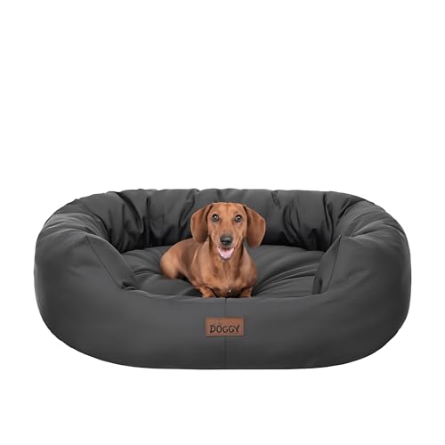 Bjird Oval Hundebett Grosse Hunde Wasserdicht - Hundedecke Sofa, Hundebett Mittelgroße Hunde - Waschbares Hundesofa - Oeko-Tex Hundekissen Dog Bed 94x75 cm Graphit XL von Bjird