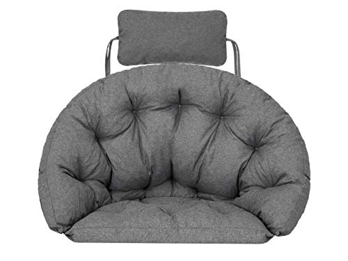 Bjird Hängesessel Kissen, Polster, Auflage für Polyrattan & Rattan Hängeschaukel, Sitzauflage für Hängekorb mit Rückenkissen - Graphit Bjird Hängesessel Kissen, Polster, Auflage für Polyrattan & Rattan Hängeschaukel, Sitzauflage für Hängekorb mit Rückenkissen - Graphit von Bjird