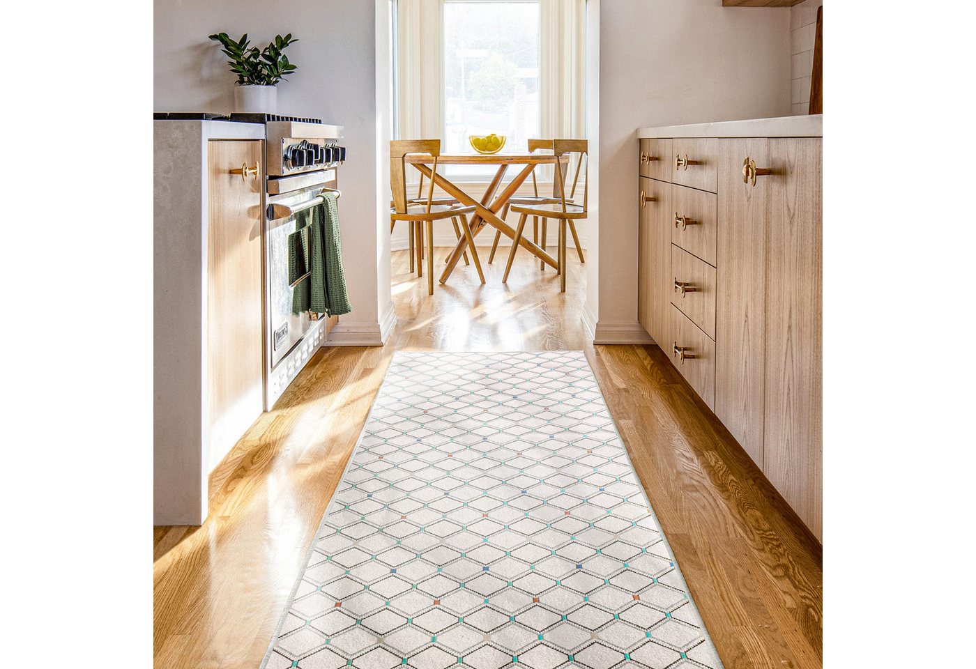 Björn&Schiller Läufer rutschfester Teppich 60x180 cm, 4 mm Dicke, moderner Flurteppich lang, rechteckig, Höhe: 4 mm, für Korridor, Schlafzimmer und Wohnzimmer, Küchenteppich Björn&Schiller Läufer rutschfester Teppich 60x180 cm, 4 mm Dicke, moderner Flurteppich lang, rechteckig, Höhe: 4 mm, für Korridor, Schlafzimmer und Wohnzimmer, Küchenteppich von Björn&Schiller