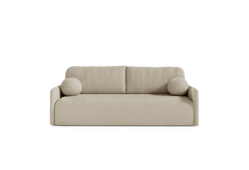 Björn&Schiller Sofa Schlafsofa mit Bettkasten, 206x 95x87cm, 3 Sitzer, pflegeleicht Bezug, bequemes Sofa mit Schlaffunktion für Wohnzimmer, Schlafcouch von Björn&Schiller
