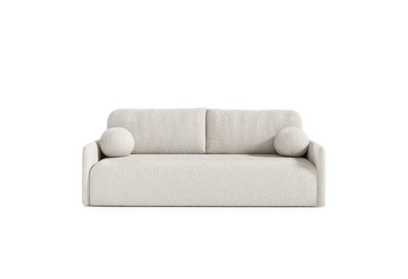 Björn&Schiller Sofa Schlafsofa mit Bettkasten, 206x 95x87cm, 3 Sitzer, pflegeleicht Bezug, bequemes Sofa mit Schlaffunktion für Wohnzimmer, Schlafcouch von Björn&Schiller