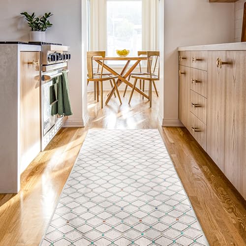 Björn&Schiller Teppichläufer 60x180 cm, Rutschfester Teppich für Korridor, Schlafzimmer und Wohnzimmer, moderner Flurteppich lang, hochwertiger Küchenteppich beige von Björn&Schiller