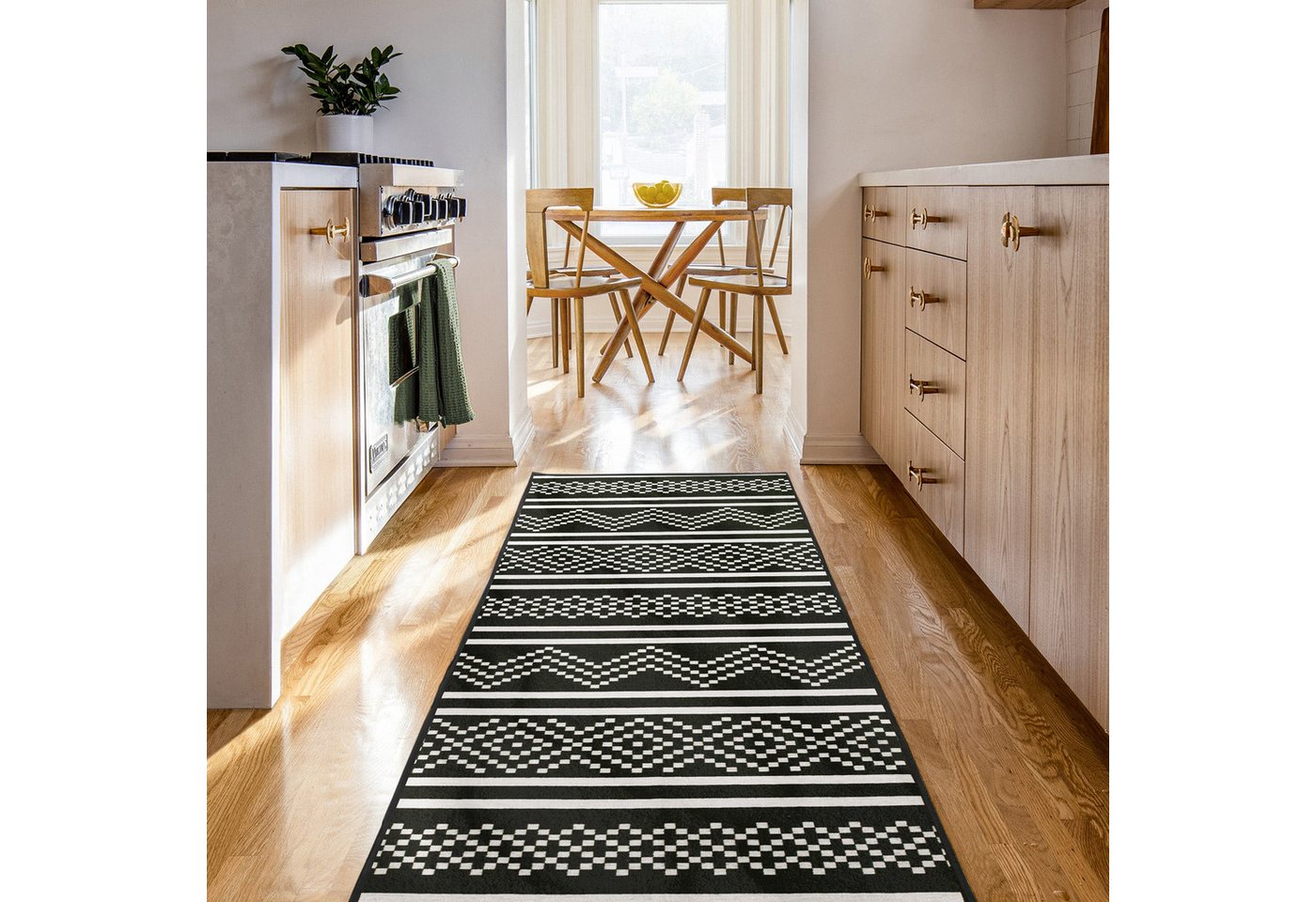 Björn&Schiller Läufer rutschfester Teppich 60x180 cm, 4 mm Dicke, moderner Flurteppich lang, rechteckig, für Korridor, Schlafzimmer und Wohnzimmer, Küchenteppich Björn&Schiller Läufer rutschfester Teppich 60x180 cm, 4 mm Dicke, moderner Flurteppich lang, rechteckig, für Korridor, Schlafzimmer und Wohnzimmer, Küchenteppich von Björn&Schiller