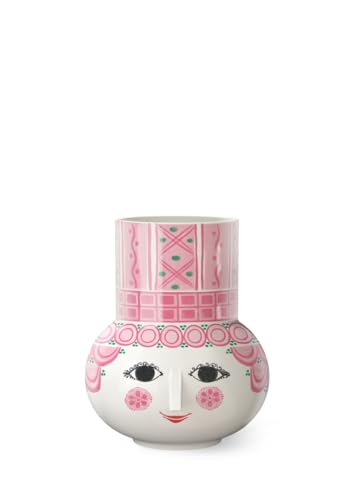 Bjorn Wiinblad Olga Vase, Rosa, 15 cm H von Bjørn Wiinblad
