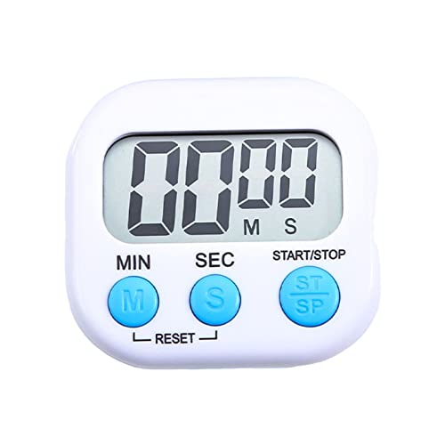 Kurzzeitwecker 1 Stück Küchentimer Kurzzeitmesser Digital Timer Magnetisch Eieruhr Küchenuhr Küchenwecker Countdown Stoppuhr Küche mit LCD Lauter Alarm zum Kochen BackenSport (1A-White, One Size) von Bkazwe