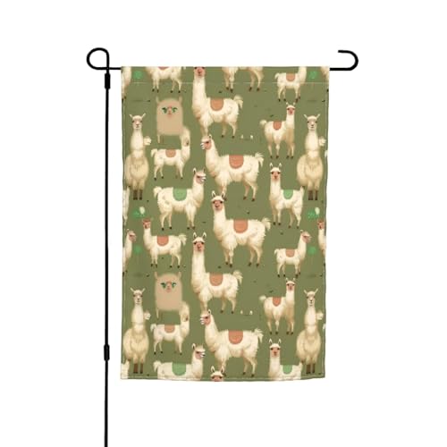 Alpaka Druck 30,5 x 45,7 cm Veranda-Flaggen Ganzjahresflaggen Hofdekoration Terrasse Flagge Innenhof Dekor Alpaka Druck 30,5 x 45,7 cm Veranda-Flaggen Ganzjahresflaggen Hofdekoration Terrasse Flagge Innenhof Dekor von Bkdogkt