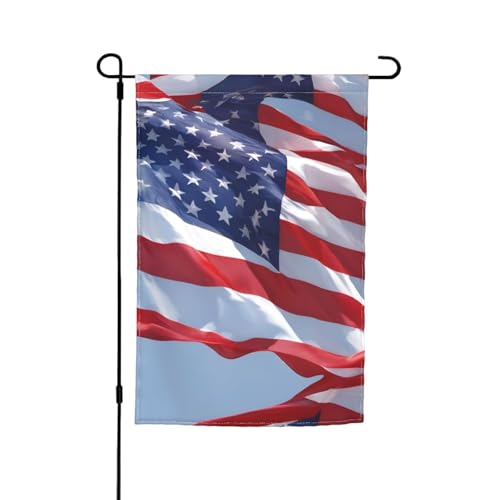 Amerikanische Patriotische Flagge gedruckt 30,5 x 45,7 cm Veranda Allwetter-Flagge für den Außenbereich Hofdekoration von Bkdogkt
