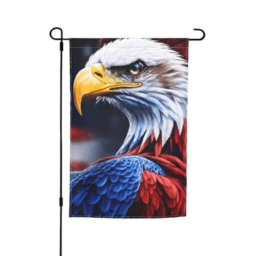 Amerikanische Weißkopfseeadler-Druck, 30,5 x 45,7 cm, Veranda, Ganzjahresflagge, Hofdekoration, Terrassen-Flagge, Innenhof-Dekoration von Bkdogkt