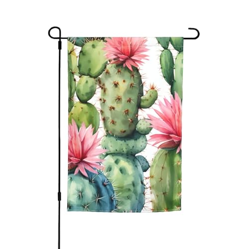Aquarell Kaktus Druck 30,5 x 45,7 cm Veranda Ganzjahres Outdoor Flaggen Hofdekoration Terrasse Flagge Innenhof Dekor von Bkdogkt