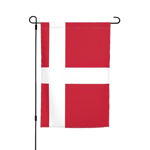 Bedruckte dänische Flagge, 30,5 x 45,7 cm, für Veranda, alle Jahreszeiten, Outdoor-Flaggen für Hof, Terrasse, Hof Dekoration von Bkdogkt