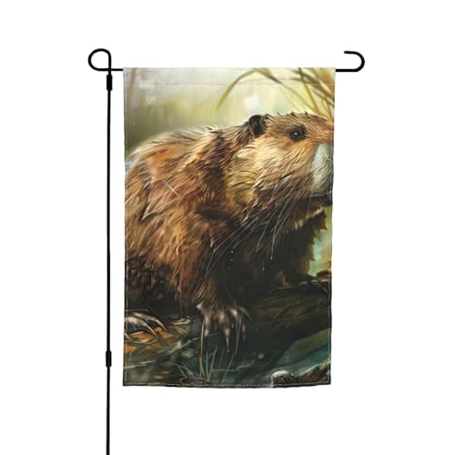 Biberflagge, bedruckt, 30,5 x 45,7 cm, für Veranda, alle Jahreszeiten, für den Außenbereich, Hof, Terrasse, Hofdekoration Biberflagge, bedruckt, 30,5 x 45,7 cm, für Veranda, alle Jahreszeiten, für den Außenbereich, Hof, Terrasse, Hofdekoration von Bkdogkt