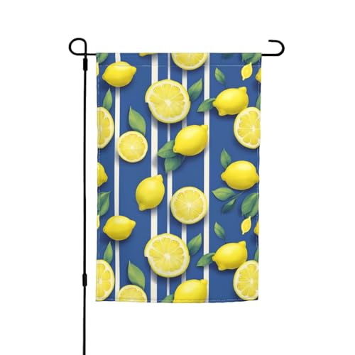 Blaue und zitronenfarbene Flaggen für den Außenbereich, 30,5 x 45,7 cm, für Veranda, alle Jahreszeiten, Hofdekoration Blaue und zitronenfarbene Flaggen für den Außenbereich, 30,5 x 45,7 cm, für Veranda, alle Jahreszeiten, Hofdekoration von Bkdogkt