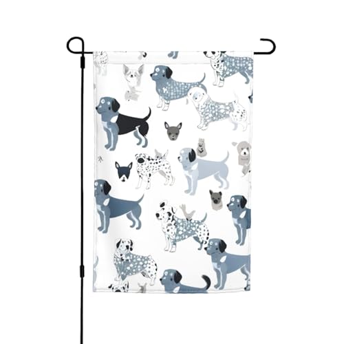 Dackel-Hunde-Druck, 30,5 x 45,7 cm, Veranda, Ganzjahresflaggen, Hofdekoration, Terrassen-Flagge, Innenhof-Dekoration von Bkdogkt
