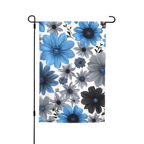Dahlien-Blumendruck, 30,5 x 45,7 cm, Veranda, Ganzjahresflaggen, Hofdekoration, Terrassen-Flagge, Innenhof-Dekoration von Bkdogkt