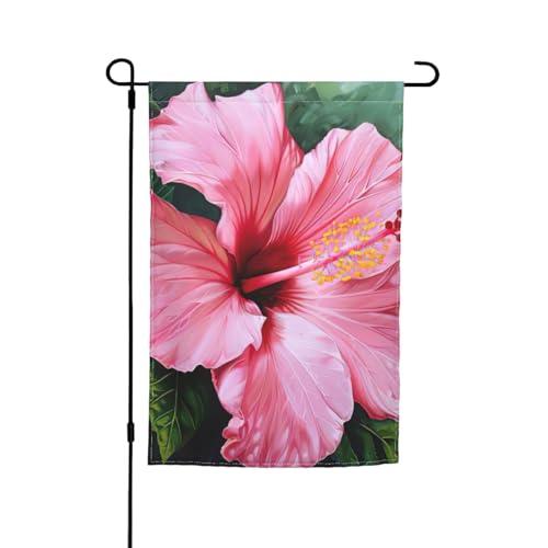 Hawaiianische Flagge mit rosa Blumendruck, 30,5 x 45,7 cm, für Veranda, Allwetter-Veranda, für den Außenbereich, Hof, Terrasse, Hofdekoration Hawaiianische Flagge mit rosa Blumendruck, 30,5 x 45,7 cm, für Veranda, Allwetter-Veranda, für den Außenbereich, Hof, Terrasse, Hofdekoration von Bkdogkt