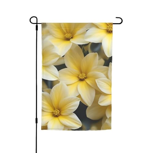 Hell gelbe Blumen bedruckte Flaggen für den Außenbereich, 30,5 x 45,7 cm, Veranda, Allwetterfahne, Hof, Terrasse, Dekoration von Bkdogkt