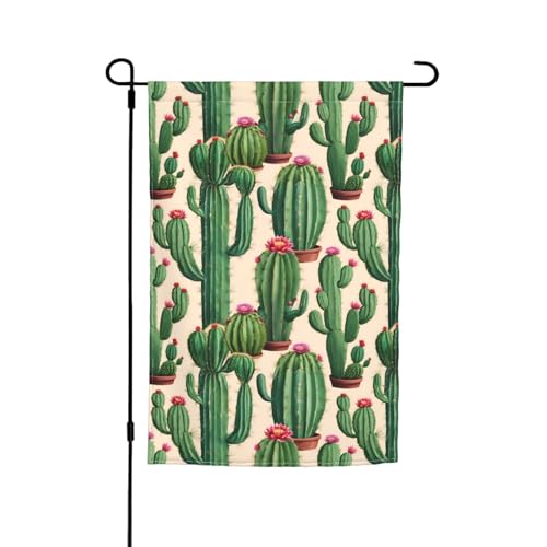 Kaktus-Druck, 30,5 x 45,7 cm, Veranda, Ganzjahresflaggen, Hofdekoration, Terrassen-Flagge, Innenhof-Dekoration von Bkdogkt