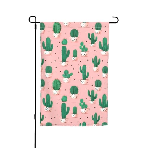 Kaktus-Druck, 30,5 x 45,7 cm, Veranda, Ganzjahresflaggen, Hofdekoration, Terrassen-Flagge, Innenhof-Dekoration von Bkdogkt