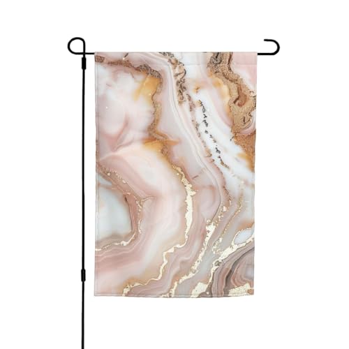 Marble Rose Gold Bedruckte Flagge 30,5 x 45,7 cm für Veranda, alle Jahreszeiten, für den Außenbereich, Hof, Terrasse, Hofdekoration Marble Rose Gold Bedruckte Flagge 30,5 x 45,7 cm für Veranda, alle Jahreszeiten, für den Außenbereich, Hof, Terrasse, Hofdekoration von Bkdogkt