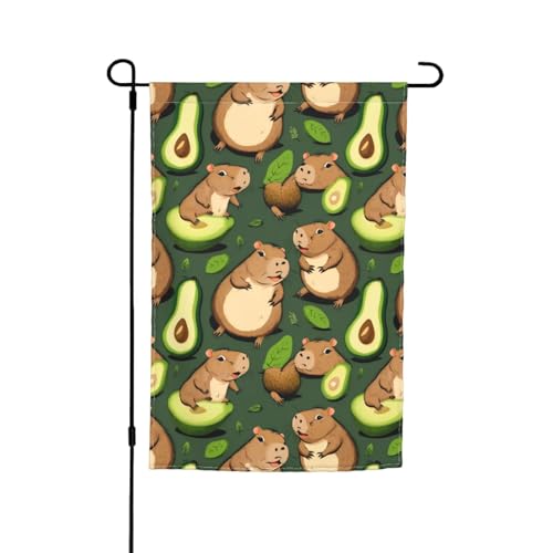 Meerschweinchen-Druck, 30,5 x 45,7 cm, Veranda, Ganzjahresflaggen, Hofdekoration, Terrassen-Flagge, Innenhof-Dekoration von Bkdogkt