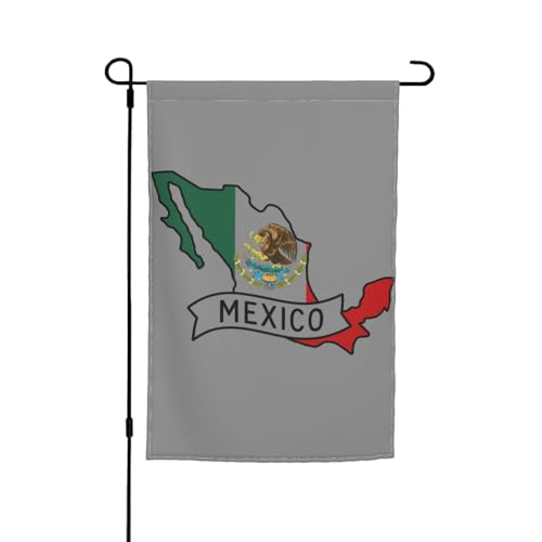 Mexiko-Karten-Umriss-Druck, 30,5 x 45,7 cm, Veranda, Ganzjahresflaggen, Hofdekoration, Terrassen-Flagge, Innenhof-Dekoration von Bkdogkt