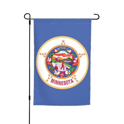 Minnesota Staatsflagge, 30,5 x 45,7 cm, für Veranda, alle Jahreszeiten, für den Außenbereich, Hofdekoration von Bkdogkt
