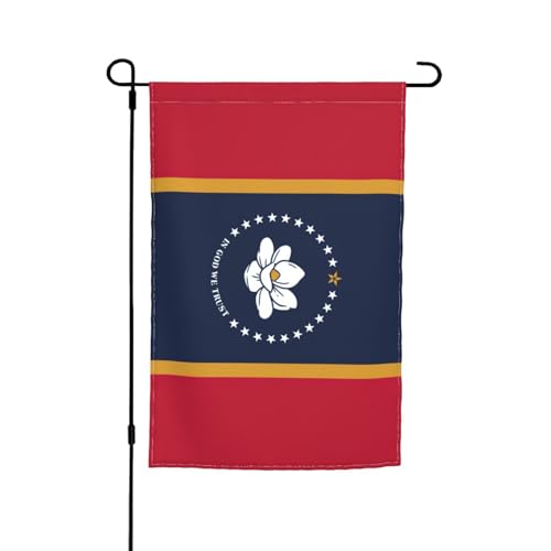 Mississippi Staatsflagge, 30,5 x 45,7 cm, für Veranda, alle Jahreszeiten, Hofdekoration Mississippi Staatsflagge, 30,5 x 45,7 cm, für Veranda, alle Jahreszeiten, Hofdekoration von Bkdogkt
