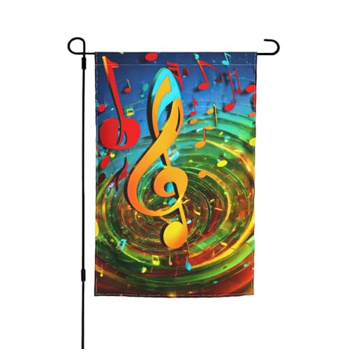 Musiknoten-Druck, 30,5 x 45,7 cm, Veranda, Ganzjahresflaggen, Hofdekoration, Terrassen-Flagge, Innenhof-Dekoration von Bkdogkt