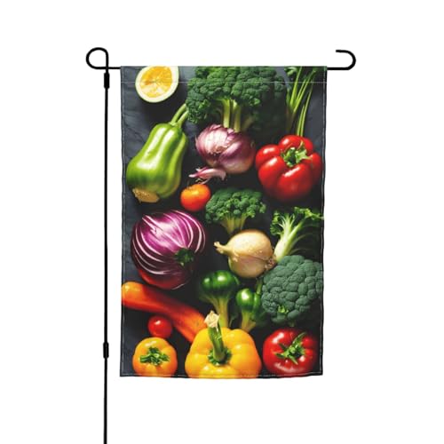 Obst- und Gemüsedruck, 30,5 x 45,7 cm, für Veranda, alle Jahreszeiten, Outdoor-Flaggen, Hofdekoration von Bkdogkt