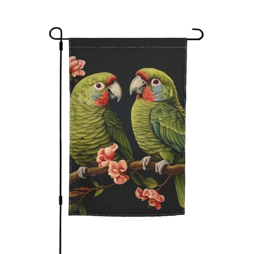 Papageienpaar, Oliv-Druck, 30,5 x 45,7 cm, für Veranda, alle Jahreszeiten, Outdoor-Flaggen, Hofdekoration Papageienpaar, Oliv-Druck, 30,5 x 45,7 cm, für Veranda, alle Jahreszeiten, Outdoor-Flaggen, Hofdekoration von Bkdogkt
