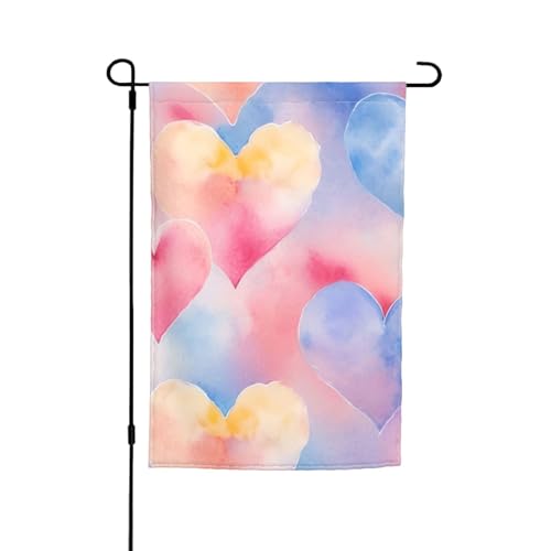 Regenbogen Druck 30,5 x 45,7 cm Veranda Ganzjahres Outdoor Flaggen Hofdekor Terrasse Flagge Innenhof Dekor von Bkdogkt