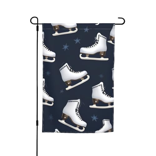 Retro-Rollschuh-Druck, 30,5 x 45,7 cm, Veranda, Ganzjahresflaggen, Hofdekoration, Terrasse, Hof, Dekoration von Bkdogkt