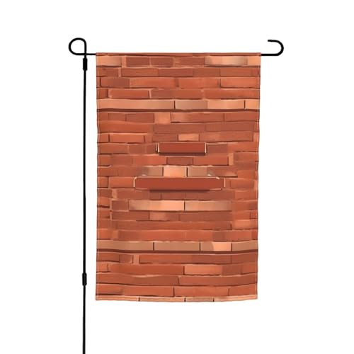 Rote Backsteinmauer Texturdruck 30,5 x 45,7 cm für Veranda, alle Jahreszeiten, für den Außenbereich, Hof, Terrasse, Hofdekoration von Bkdogkt