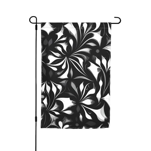 Schwarz-Weiß-Muster, 30,5 x 45,7 cm, für Veranda, Allwetter-Flaggen, Outdoor-Flaggen, Hofdekoration Schwarz-Weiß-Muster, 30,5 x 45,7 cm, für Veranda, Allwetter-Flaggen, Outdoor-Flaggen, Hofdekoration von Bkdogkt
