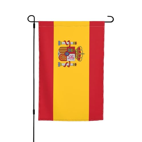 Spanische Flagge, bedruckt, 30,5 x 45,7 cm, für Veranda, alle Jahreszeiten, für den Außenbereich, Hof, Terrasse, Hofdekoration Spanische Flagge, bedruckt, 30,5 x 45,7 cm, für Veranda, alle Jahreszeiten, für den Außenbereich, Hof, Terrasse, Hofdekoration von Bkdogkt