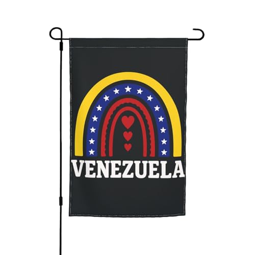 Venezuela-Regendruck, 30,5 x 45,7 cm, Veranda, Ganzjahresflaggen, Hofdekoration, Terrassen-Flagge, Innenhof-Dekoration von Bkdogkt