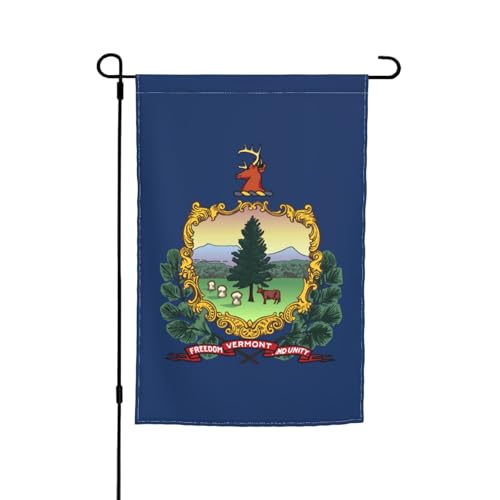 Vermont Staatsflagge, 30,5 x 45,7 cm, für Veranda, alle Jahreszeiten, für den Außenbereich, Hofdekoration von Bkdogkt