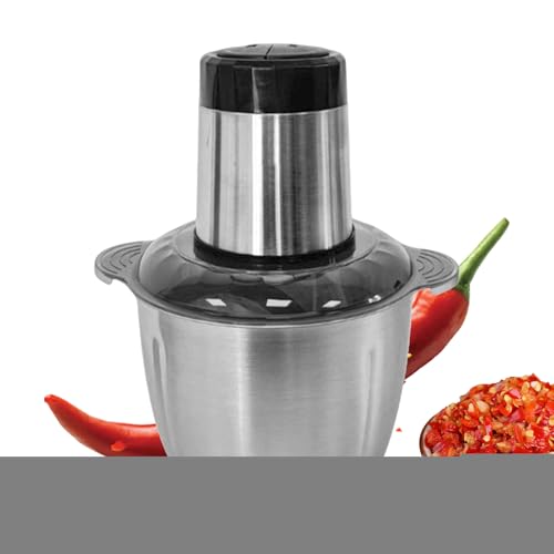 Bkljkf Elektrischer Fleischwolf | Fleischhacker & Küchenzerkleinerer | 2L Multifunktionale Edelstahl-Küchenmaschine Zum Hacken Von Zwiebeln Burgern & Mehr – Kompakt Für Haushaltsküchen von Bkljkf