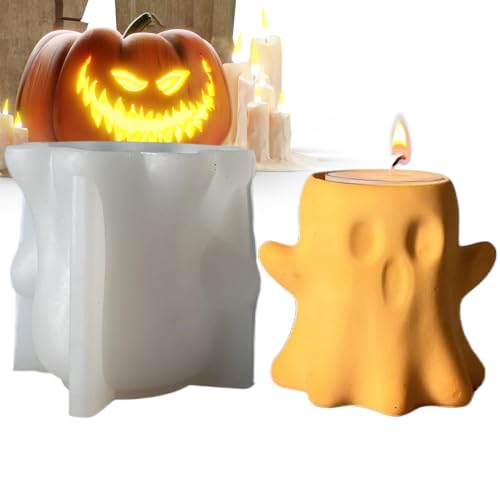 Bkljkf Geister Kerzenformen,Geister Teelicht Silikon Gussform für Harzguss - Halloween Seifenform Für Aromatherapie Gips Basteln Deko Heimdekoration Bkljkf Geister Kerzenformen,Geister Teelicht Silikon Gussform für Harzguss - Halloween Seifenform Für Aromatherapie Gips Basteln Deko Heimdekoration von Bkljkf