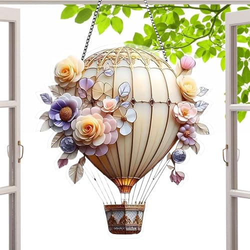 Bkljkf Heißluftballon Deko - Buntes Heißluftballon Laternen Deko | Wetterfeste Zierde Für Garten Terrasse Und Außenbereich von Bkljkf