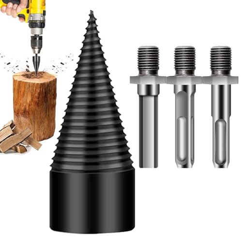 Bkljkf Holzspalter Spiralbohrer | Stahl Kaminholz Spalter Bohrerkopf | Robuster Wechselaufsatz Für Männer Outdoor Camping Walnuss Eiche Bkljkf Holzspalter Spiralbohrer | Stahl Kaminholz Spalter Bohrerkopf | Robuster Wechselaufsatz Für Männer Outdoor Camping Walnuss Eiche von Bkljkf
