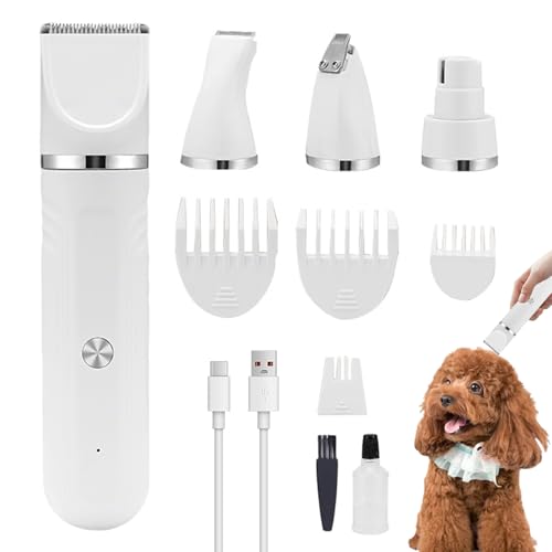 Bkljkf Hundefell Trimmer,Hundepflege Set 4-in-1 - Für Hunde Katzen Welpen Baden Indoor Pflegewerkzeug Bkljkf Hundefell Trimmer,Hundepflege Set 4-in-1 - Für Hunde Katzen Welpen Baden Indoor Pflegewerkzeug von Bkljkf
