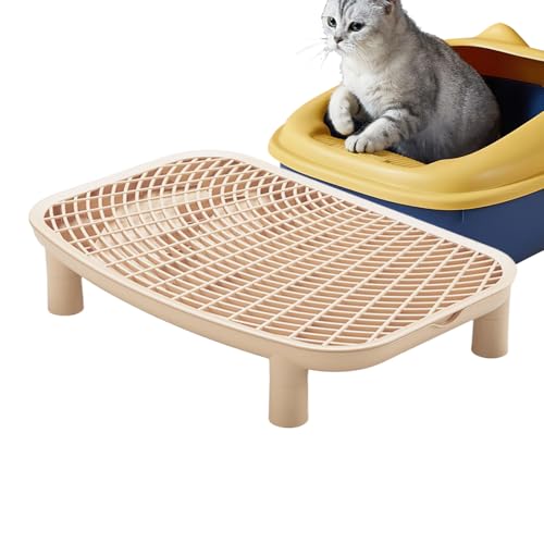 Bkljkf Katzenstufen Für Katzenklo - Zweistufiger Katzenstreu Fänger Hocker mit Stauraum,Katzenstreu Treppe Stauraum für Wohnung Schlafzimmer Balkon Wohnzimmer Studierzimmer von Bkljkf