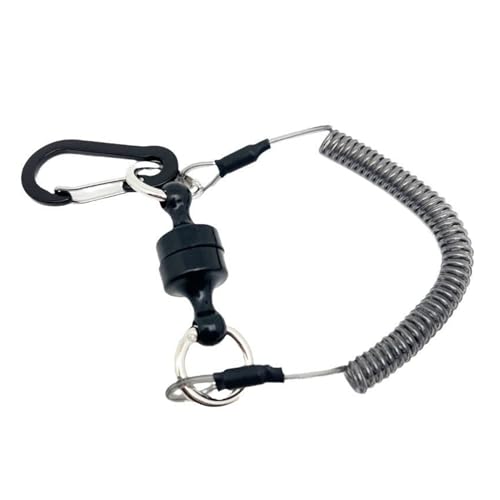 Bkljkf Kescher Magnet | Fliegenfischen Zubehör | Abrollbarer Sicherheitskarabiner rutschfest Halter Schnellverschluss Für Salzwasser See Boot Fluss Bkljkf Kescher Magnet | Fliegenfischen Zubehör | Abrollbarer Sicherheitskarabiner rutschfest Halter Schnellverschluss Für Salzwasser See Boot Fluss von Bkljkf