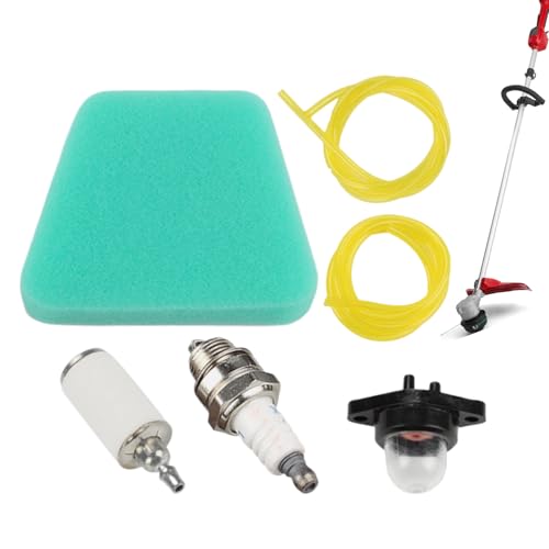 Bkljkf Rasenmäher Luftfilter | Rasenmäher Filter - Primer Pumpe, Motorsägen Ersatzteile, Schlauch Zündkerzen Set Für Gartengeräte von Bkljkf