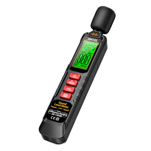 Bkljkf Schallpegelmesser,Lärmmessgerät - LCD Display mit Hintergrundbeleuchtung A-Bewertung Präziser Messbereich 30-130dB Kompaktes Design Datenhaltefunktion für Fabrik Arbeitsplatz Industrie Umwelt Bkljkf Schallpegelmesser,Lärmmessgerät - LCD Display mit Hintergrundbeleuchtung A-Bewertung Präziser Messbereich 30-130dB Kompaktes Design Datenhaltefunktion für Fabrik Arbeitsplatz Industrie Umwelt von Bkljkf