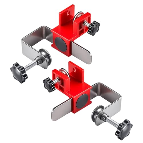 Bkljkf Schubladenfront Montagezwingen - Schrankfront Montagewerkzeug Set 2-teilig - Anpassbare Positionierlehre Für Rahmenausrichtung Bohrschablone Gehrungsverbindung Möbelbau Holzwerken von Bkljkf